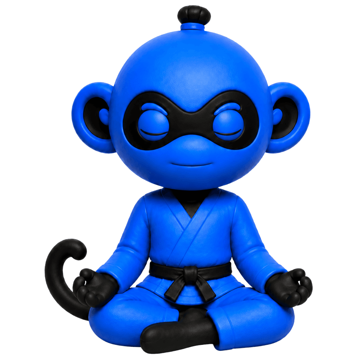 Tiko, the KimonoMono guide, seated in calm meditation
